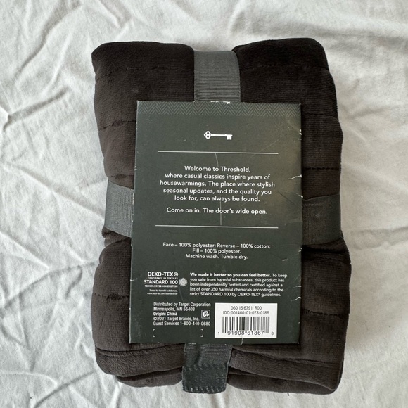 Threshold Velvet Sham Gray - Picture 3 of 3